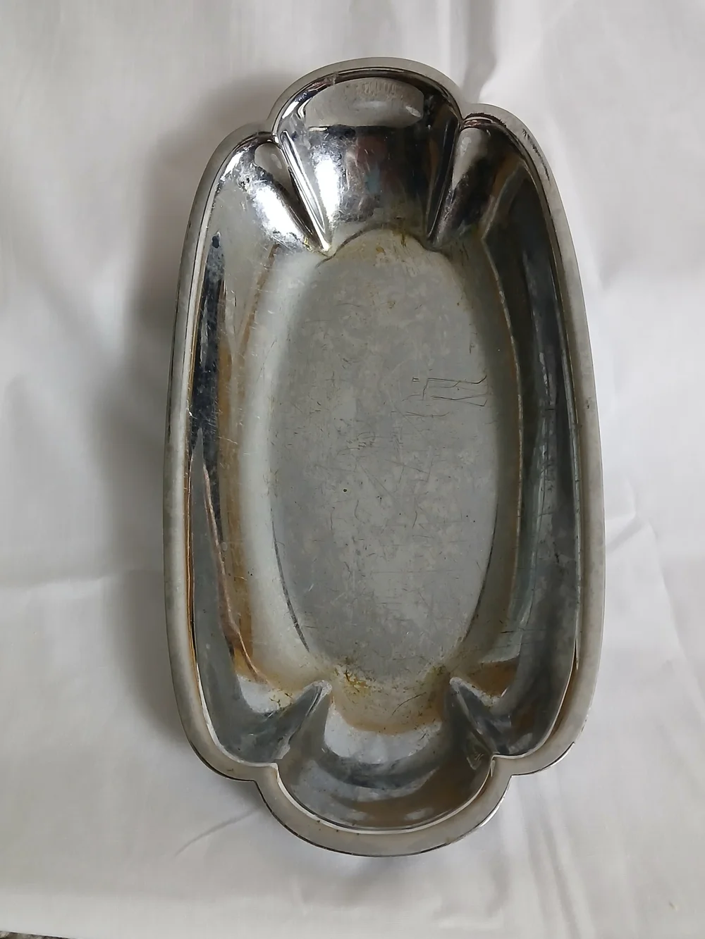 Vintage Farberware Stainless Steel Oval Serving Tray - See Description